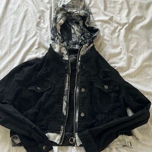 Distressed Tie Dye Jeans Jacket 1x